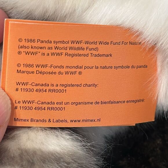 WWF Snow Leopard 8" Stuffed Animal Wildlife Collection Plush Toy by Mimex - Picture 10 of 13